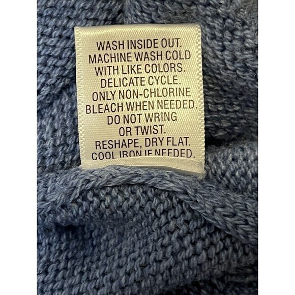 Croft & Barrow Men’s 2XL Cotton Blend Periwinkle Mock-neck 1/4 Zip Sweater - Picture 8 of 8